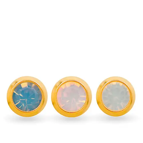 24ct Gold Opal 3 Farger X 4 par